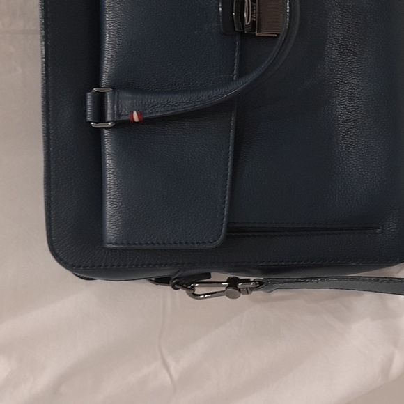 Bally shoulder laptop bag. Blue. Purchased for over $2000, open to offers. - Picture 2 of 7